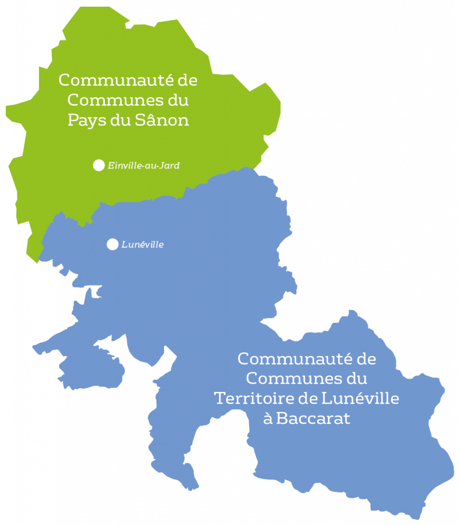 carte de cct pays du sanôn et cct de lunéville à baccarat